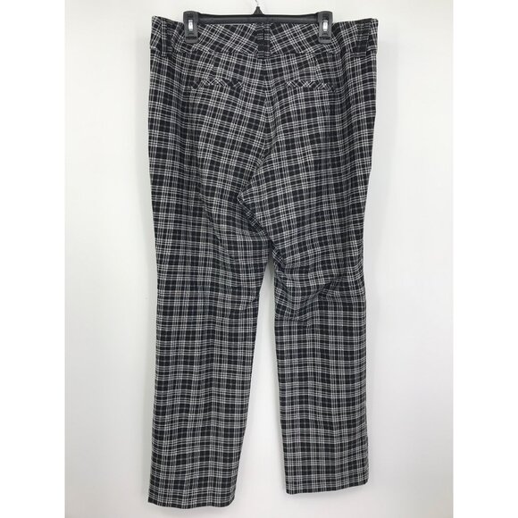 Torrid Trouser Straight Plaid Pant Black White Size 16R - Picture 4 of 6